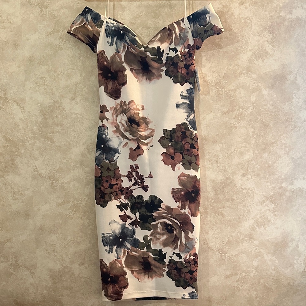 Windsor Floral Off-Shoulder Midi Dress
